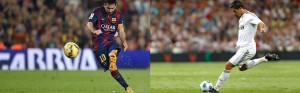 Goles de falta de Messi vs Cristiano