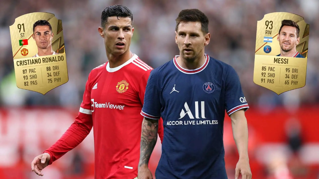 Messi y Ronaldo en simuladores de fútbol por ordenador