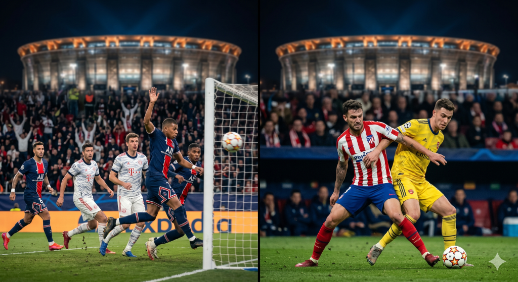 Partidos de Champions League en estadios europeos